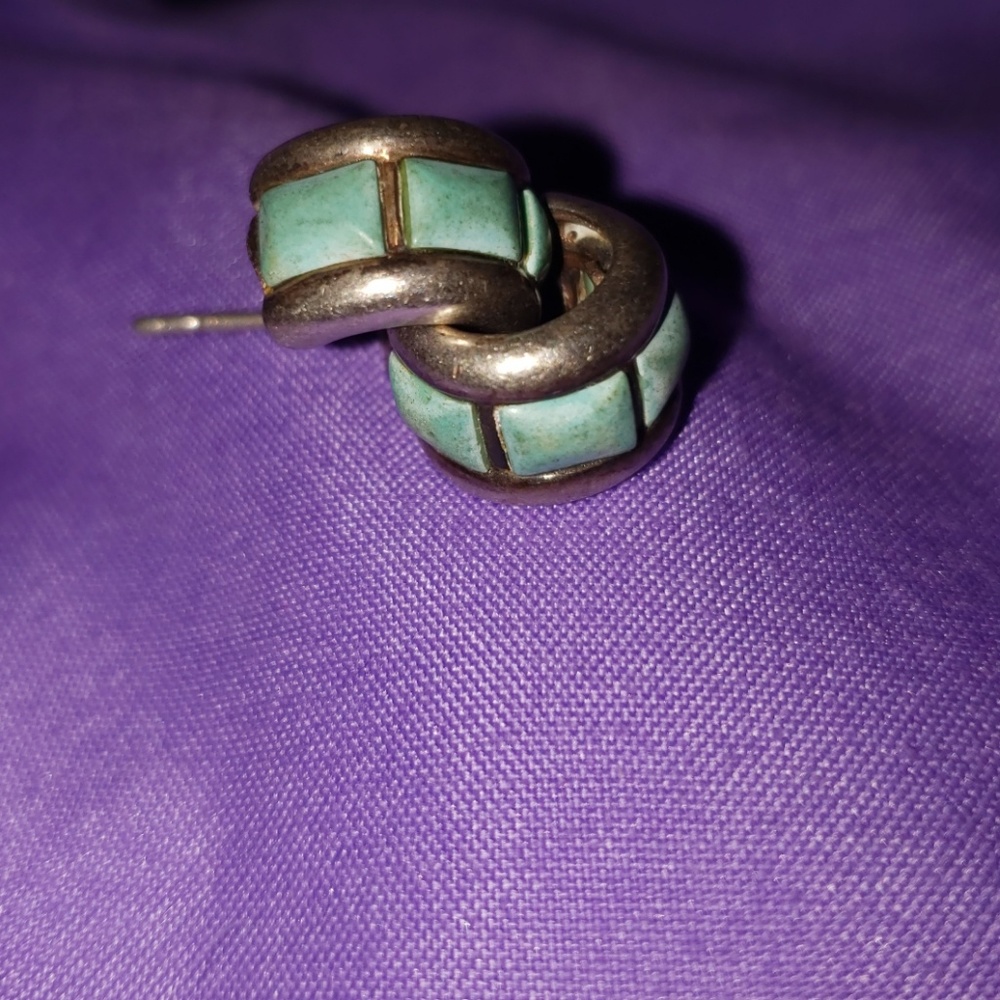 Cute little Turquoise cuff earrings